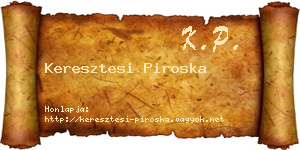 Keresztesi Piroska névjegykártya